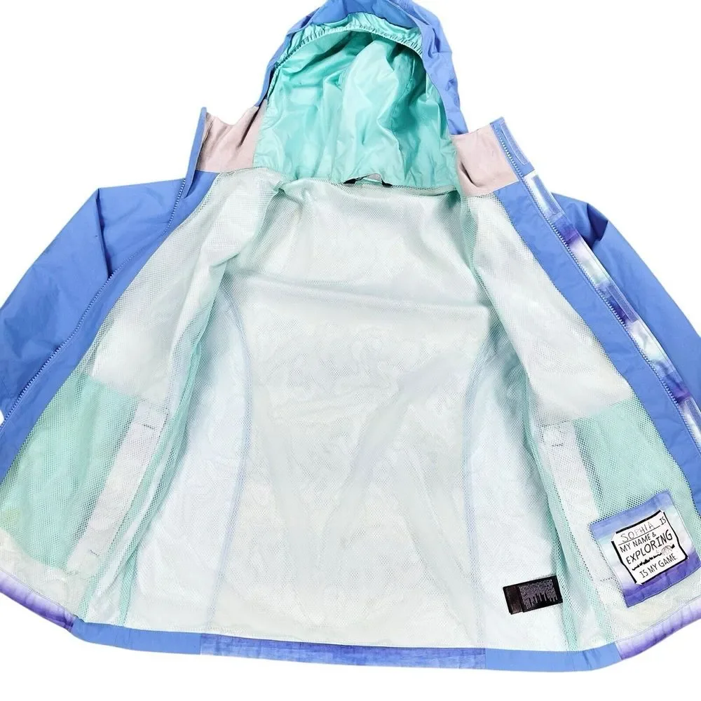 The North Face Girls Size XL‎ Dryvent Full Zip Rain Jacket Hooded Mesh Lined